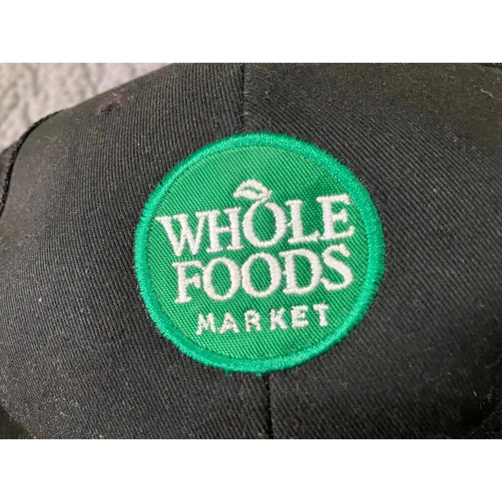 Whole Foods Market Employee Hat Black Mesh Trucker Snapback Cap Grocery Store - Picture 6 of 6